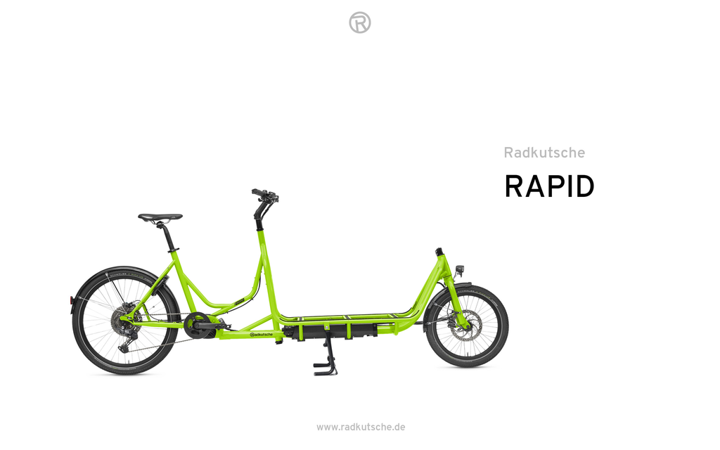 Radkutsche RAPID Basis (Radkutsche grün, glänzend, 500 Wh)